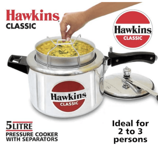 Hawkins Classic 5L Pressure Cooker with Aluminium Separators - Image 4
